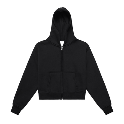cropped,cropped hoodie,zipped,streetwear